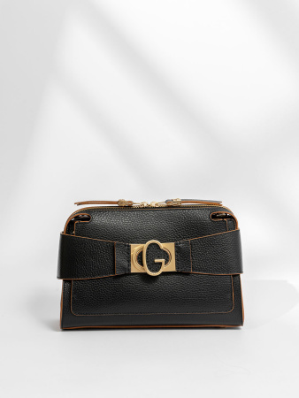 Сумка-боулер Gironacci gir3123 vitello/calf nero/cuoio