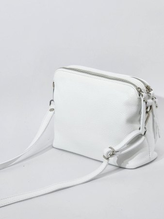 Сумка Di Gregorio gr9177 vitello bianco argento