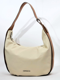 Сумка-хобо Di Gregorio gr1980 vitello latte/cuoio argento