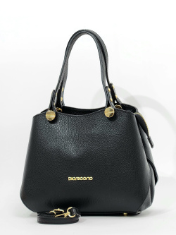 Сумка-тоут Di Gregorio gr9030 vitello nero oro Сумка-тоут Di Gregorio gr9030 vitello nero oro