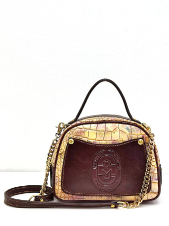 Сумка-боулер Marino Orlandi mo4843 cocco beige/mattone