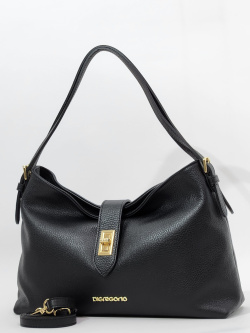 Сумка-хобо Di Gregorio gr9003 vitello nero oro