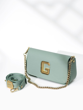Сумка-багет Gironacci gir2290 vitello/calf giada/cuoio