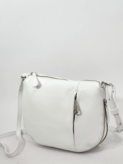 Сумка-седло Di Gregorio gr755 vitello bianco argento