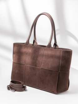 Шоппер Curanni cu9847L scamosciato/nubuk cioccolato