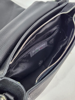 Сумка-боулер Di Gregorio gr9180 vitello nero argento