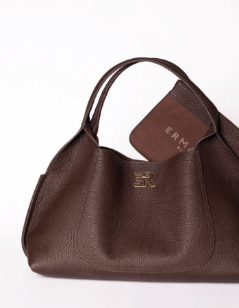 Сумка-тоут Ermanno Scervino Candy Big Grain sce12402302 dark brown