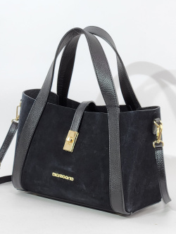 Тоут-шоппер Di Gregorio gr9203 vitello/camoscio nero oro
