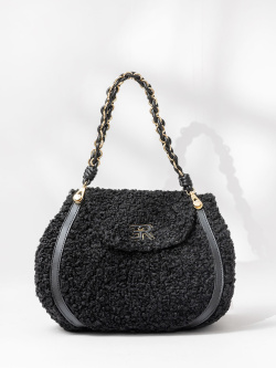 Мини-сэтчел Ermanno Scervino Veda Fur sce12402035 black