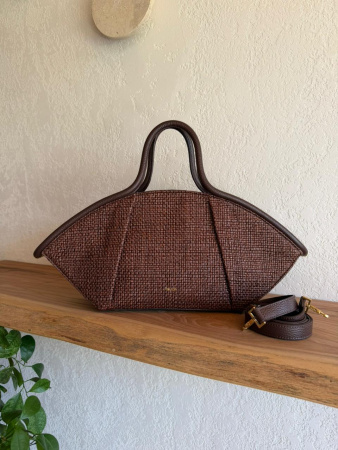 Сумка-тоут Arcadia Isa ar3009 dollaro/raffia cognac