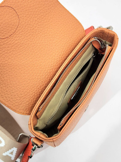 Сумка-седло Sara Burglar sb1341 caterina bufalo salmone/arancio