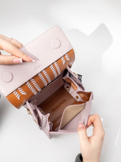 Мини-сэтчел Gironacci gir3240 vitello/calf petalo/cuoio