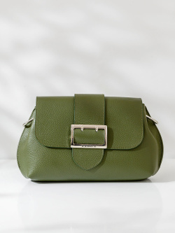 Сумка-багет Di Gregorio gr8745 vitello oliva argento