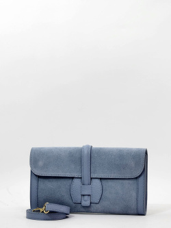 Клатч Steffalini st6076 vitello/scamosciato celeste