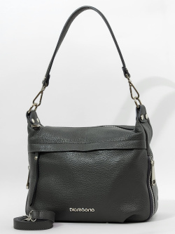 Сумка-хобо Di Gregorio gr9141 vitello cenere argento
