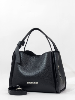 Сумка-тоут Di Gregorio gr9159 vitello nero argento