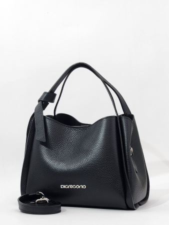 Сумка-тоут Di Gregorio gr9159 vitello nero argento