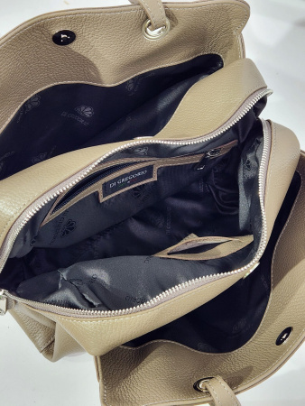 Сумка-тоут Di Gregorio gr2987 vitello taupe argento