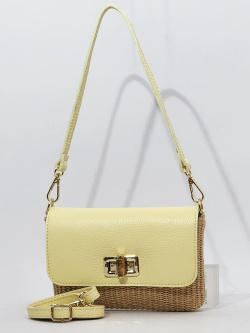 Клатч Steffalini st2053 raffia/vitello limone