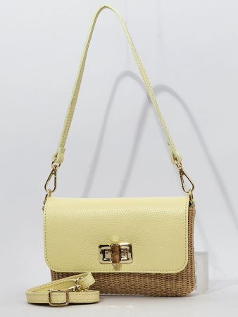 Клатч Steffalini st2053 raffia/vitello limone