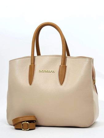 Сумка-тоут Di Gregorio gr1994 vitello nude/caramel oro