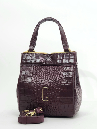 Мини-шоппер Gironacci gir3430 krokis/vitello bordo/vino