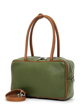 Сумка-боулер Steffalini st1292 vitello oliva/cuoio