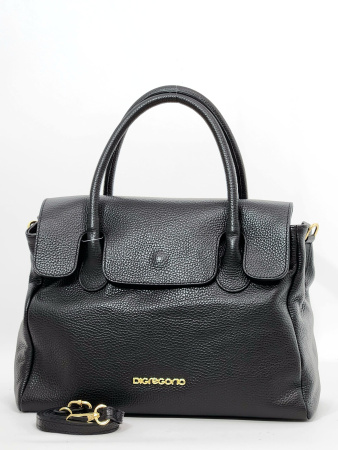 Сумка-тоут Di Gregorio gr9021 vitello nero oro