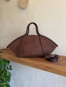 Сумка-тоут Arcadia Isa ar3009 dollaro/raffia cognac