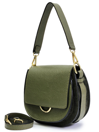 Мини-седло Steffalini st9926 vitello/camoscio oliva