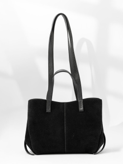 Шоппер-трансформер Steffalini st1303 vitello/camoscio nero