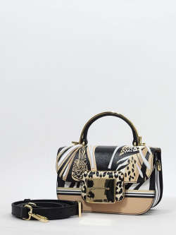 Мини-сэтчел Cromia It Kaya cr1406258 bianco/nero