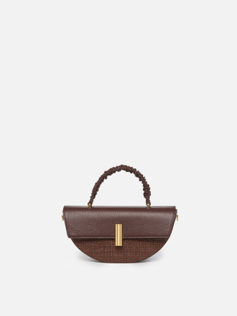 Сумка-седло Arcadia Moon ar4939 dollaro/raffia cognac