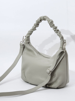 Мини-хобо Di Gregorio gr9153 vitello perla argento