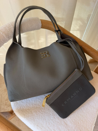 Сумка-тоут Ermanno Scervino Candy Big Grain sce12402302 taupe