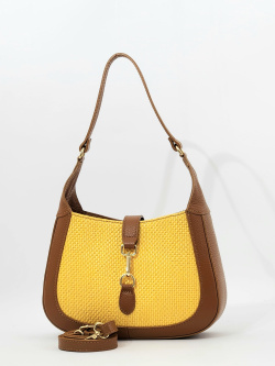 Сумка-седло Sara Burglar sb2452 veg/raffia giallo