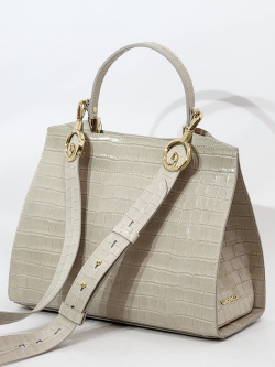 Сумка-тоут Gironacci gir2512 rico lux/vitello milk/off white