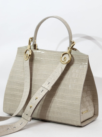 Сумка-тоут Gironacci gir2512 rico lux/vitello milk/off white