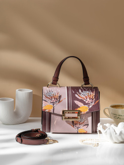 Мини-сэтчел Cromia Miss Flower cr1406094 castagna