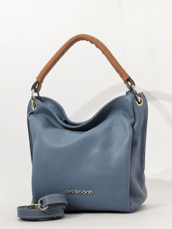 Сумка-тоут Di Gregorio gr01778 vitello sugar/cuoio argento