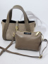 Шоппер Di Gregorio gr9204 vitello/camoscio taupe oro