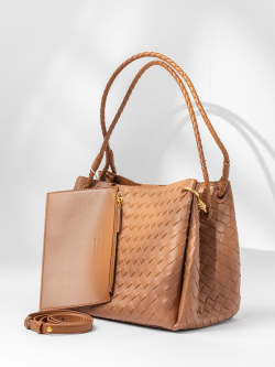 Шоппер Steffalini sf5354 intrecciato cuoio