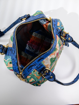 Сумка-боулер Marino Orlandi mo4670 cocco poni fiori blu verde