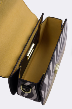 Мини-сэтчел Cromia It Kaya cr1406258 bianco/nero