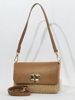 Клатч Steffalini st2053 raffia/vitello cuoio