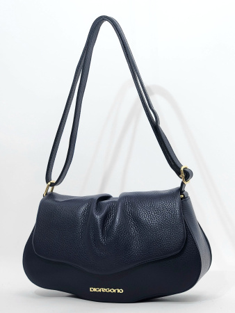 Сумка-седло Di Gregorio gr9013 vitello blu oro