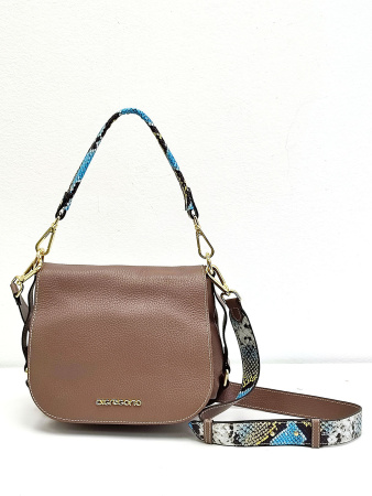 Сумка-седло Di Gregorio gr03237 vitello taupe oro