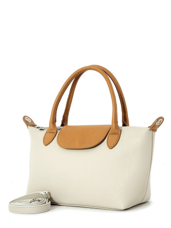 Сумка-боулер Steffalini st1246 vitello beige/cuoio