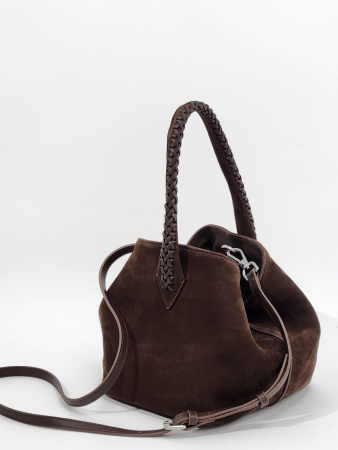 Мини-сумка Steffalini st7005 scamosciato cioccolato