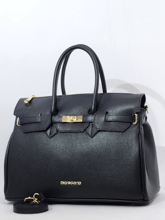 Сумка-боулер Di Gregorio gr9210 vitello nero oro